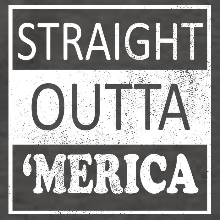 Straight Outta 'Merica USA America Distressed Vector Backpack