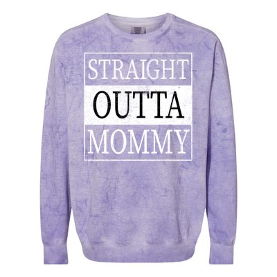 Straight Outta Mommy Colorblast Crewneck Sweatshirt