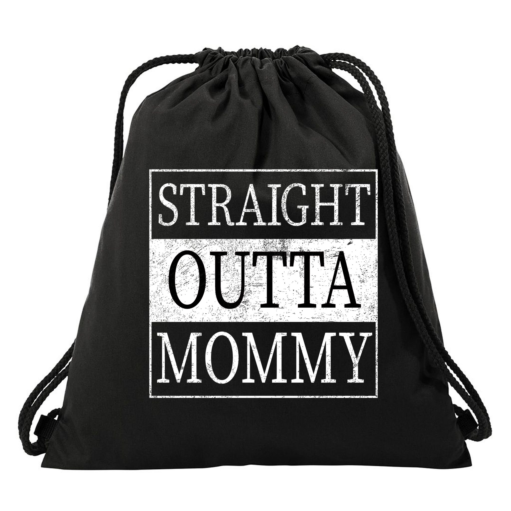 Straight Outta Mommy Drawstring Bag