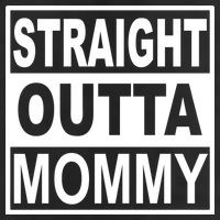 Straight Outta Mommy Funny 7 Panel Mesh Trucker Snapback Hat