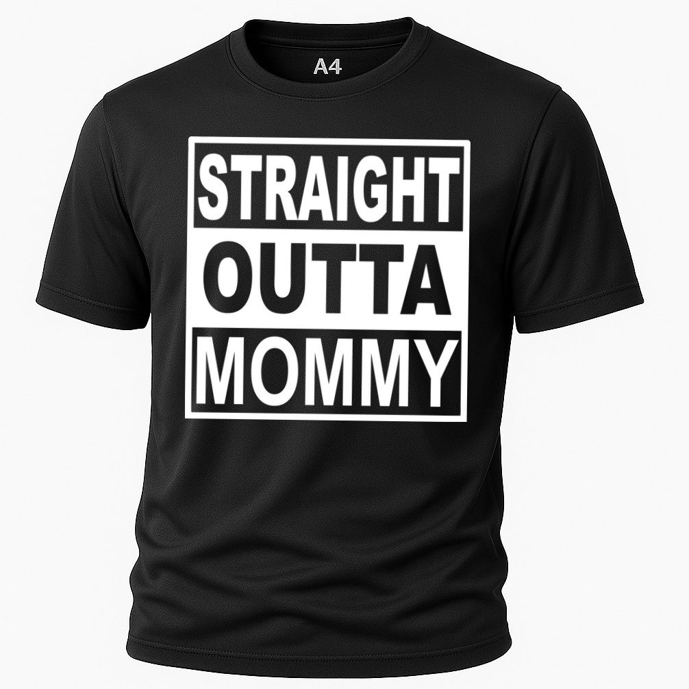 Straight Outta Mommy Funny Cooling Performance Crew T-Shirt