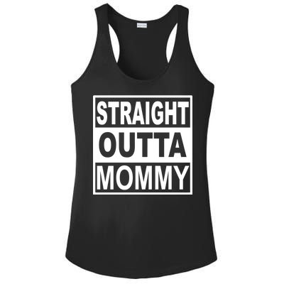 Straight Outta Mommy Funny Ladies PosiCharge Competitor Racerback Tank