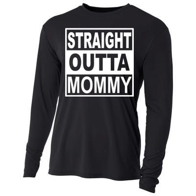 Straight Outta Mommy Funny Cooling Performance Long Sleeve Crew