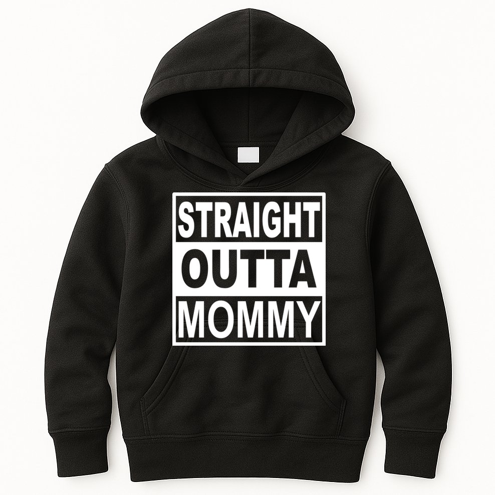 Straight Outta Mommy Funny Kids Hoodie