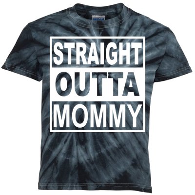 Straight Outta Mommy Funny Kids Tie-Dye T-Shirt