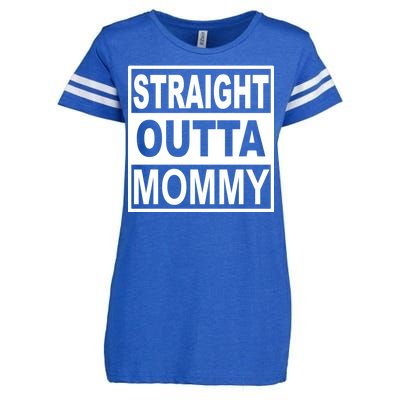 Straight Outta Mommy Funny Enza Ladies Jersey Football T-Shirt