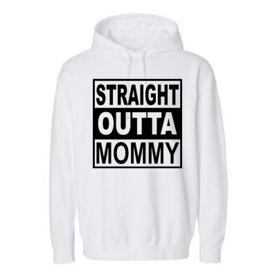 Straight Outta Mommy Funny Garment-Dyed Fleece Hoodie