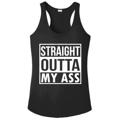 Straight Outta My Ass Ladies PosiCharge Competitor Racerback Tank