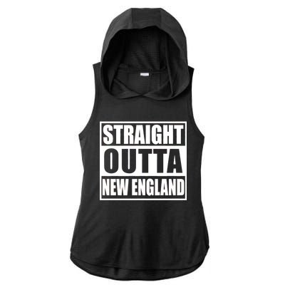 Straight Outta New England Ladies PosiCharge Tri-Blend Wicking Draft Hoodie Tank