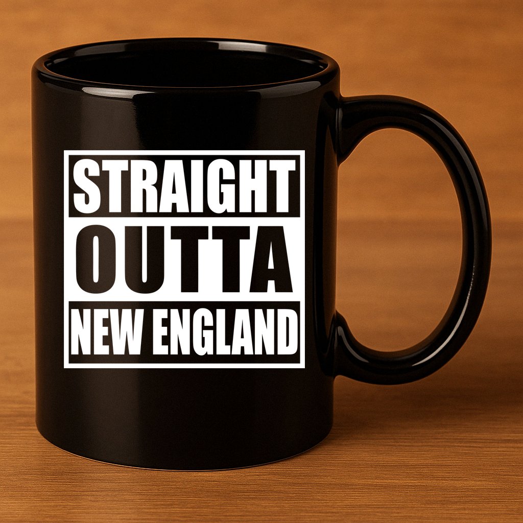 Straight Outta New England 11oz C Handle Ceramic Mug