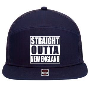 Straight Outta New England 7 Panel Mesh Trucker Snapback Hat