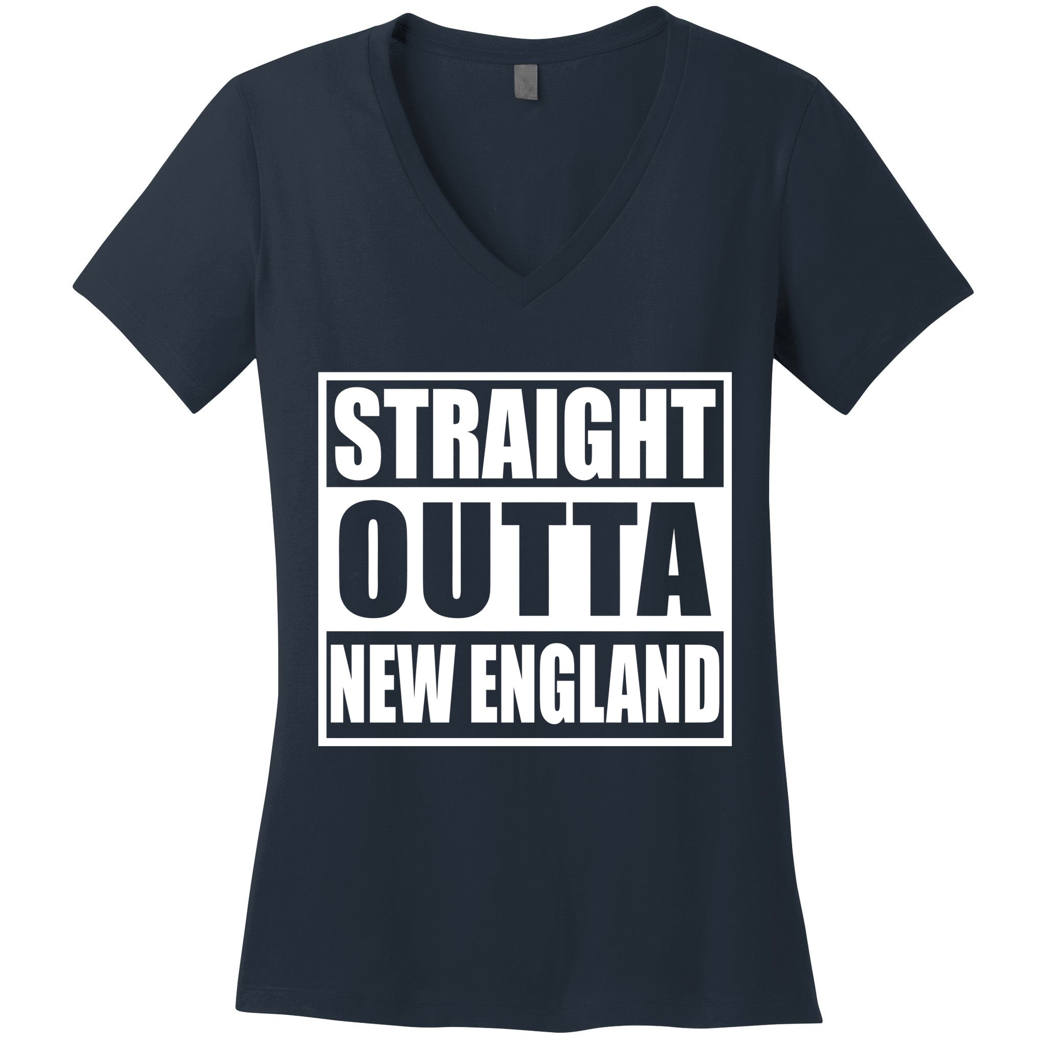 Straight Outta New England Women's V-Neck T-Shirt