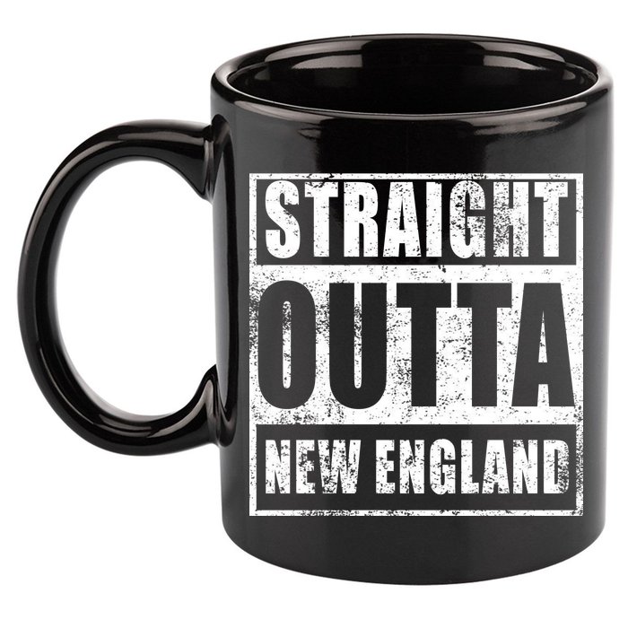 Straight Outta New England Distressed 11oz C Handle Ceramic Mug