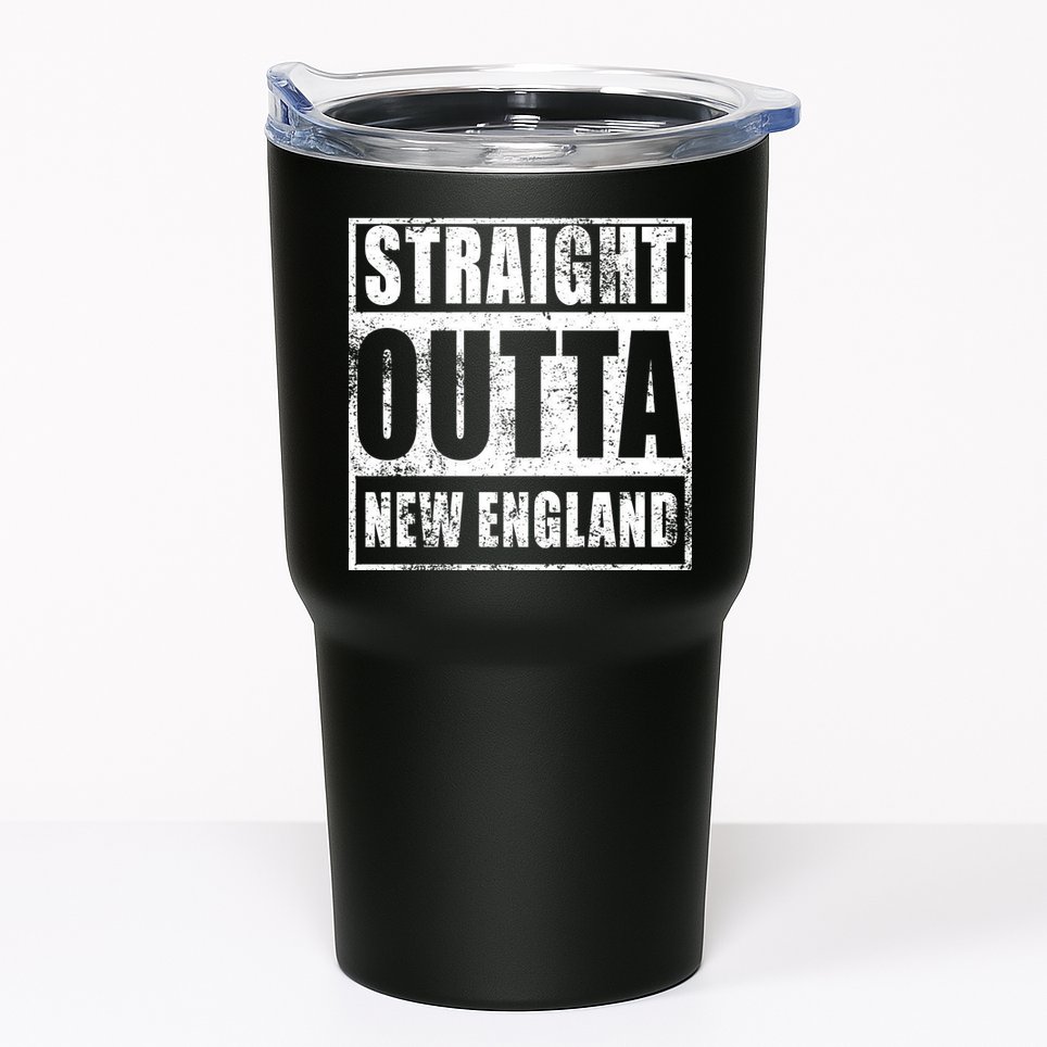 Straight Outta New England Distressed Tumbler