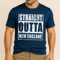 Straight Outta New England Distressed Cooling Performance Crew T-Shirt