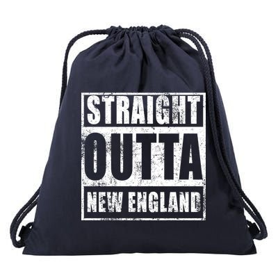 Straight Outta New England Distressed Drawstring Bag