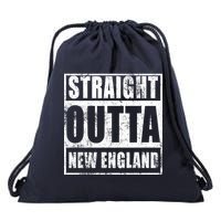 Straight Outta New England Distressed Drawstring Bag