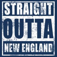 Straight Outta New England Distressed Premium T-Shirt
