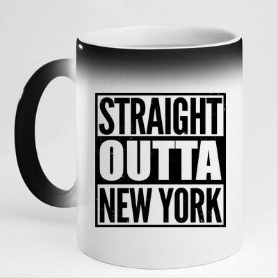 Straight Outta New York 11oz Black Color Changing Mug