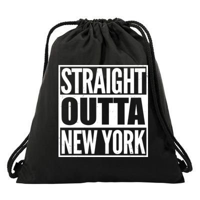 Straight Outta New York Drawstring Bag