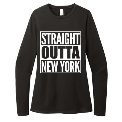 Straight Outta New York Womens CVC Long Sleeve Shirt