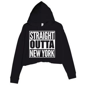 Straight Outta New York Crop Fleece Hoodie