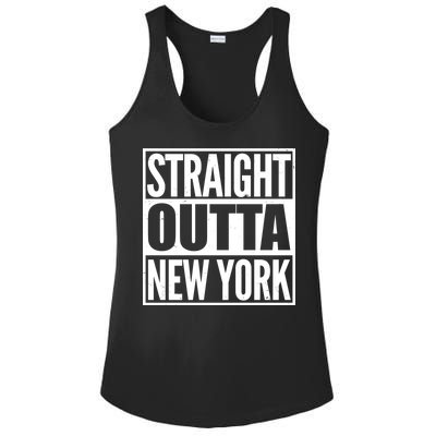 Straight Outta New York Ladies PosiCharge Competitor Racerback Tank