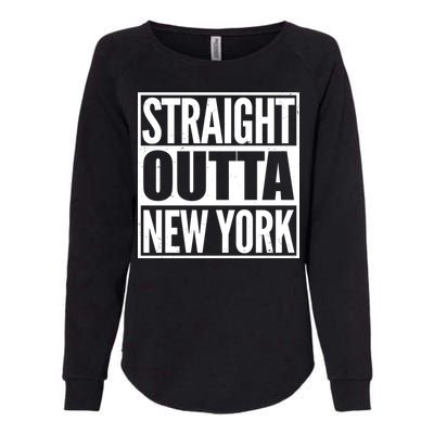 Straight Outta New York Womens California Wash Sweatshirt