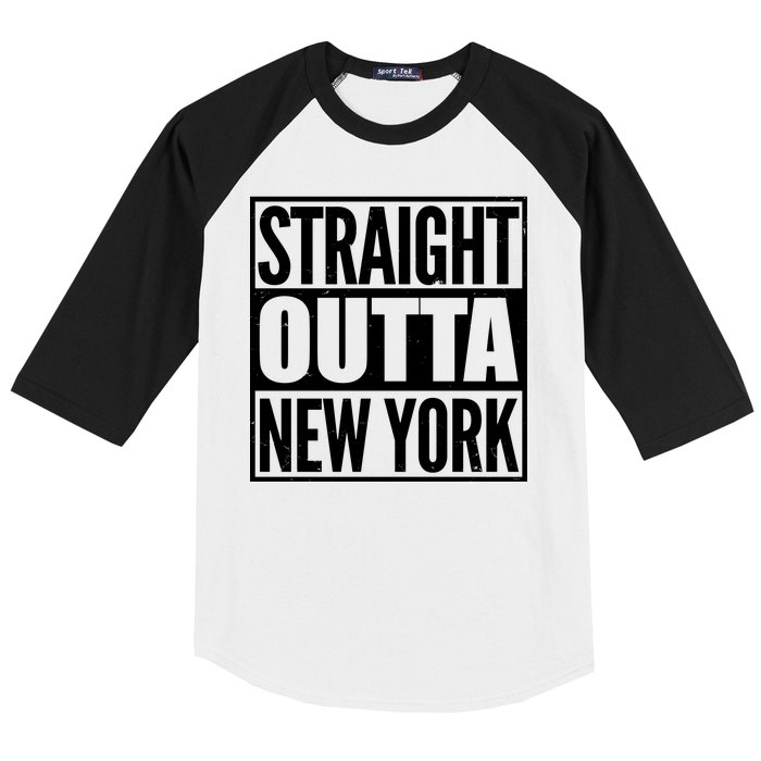 Straight Outta New York Baseball Sleeve Shirt