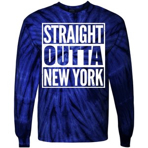 Straight Outta New York Tie-Dye Long Sleeve Shirt