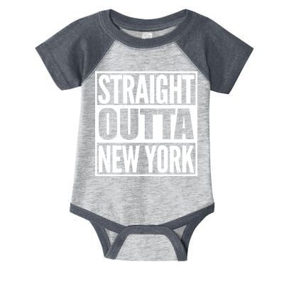 Straight Outta New York Infant Baby Jersey Bodysuit