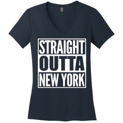 Straight Outta New York Women's V-Neck T-Shirt