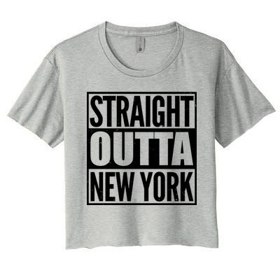 Straight Outta New York Women's Crop Top Tee