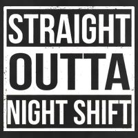 Straight Outta Night Shift 7 Panel Mesh Trucker Snapback Hat