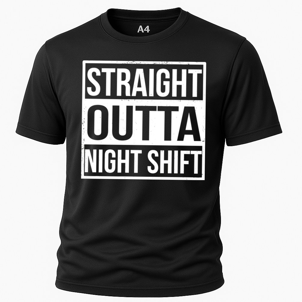 Straight Outta Night Shift Cooling Performance Crew T-Shirt