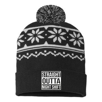 Straight Outta Night Shift USA-Made Snowflake Beanie