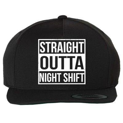 Straight Outta Night Shift Wool Snapback Cap