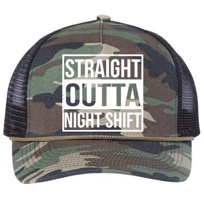 Straight Outta Night Shift Retro Rope Trucker Hat Cap