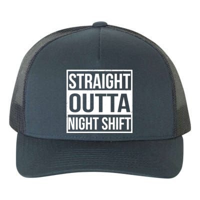 Straight Outta Night Shift Yupoong Adult 5-Panel Trucker Hat