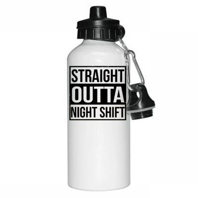 Straight Outta Night Shift Aluminum Water Bottle