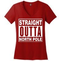 Straight Outta North Pole Women's V-Neck T-Shirt