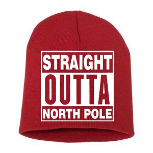 Straight Outta North Pole Short Acrylic Beanie