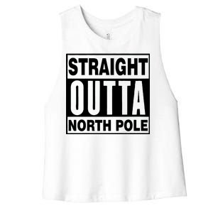 Straight Outta North Pole Women's Racerback Cropped Tank