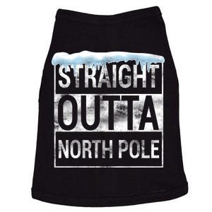 Straight Outta North Pole Funny Christmas Doggie Tank