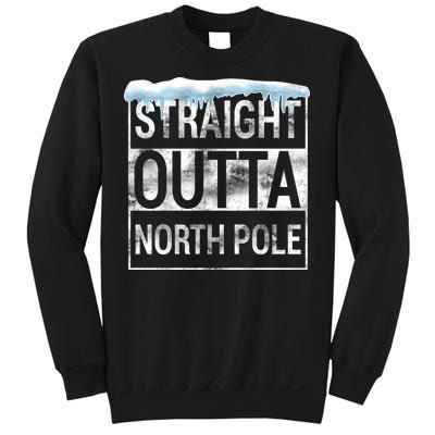 Straight Outta North Pole Funny Christmas Sweatshirt