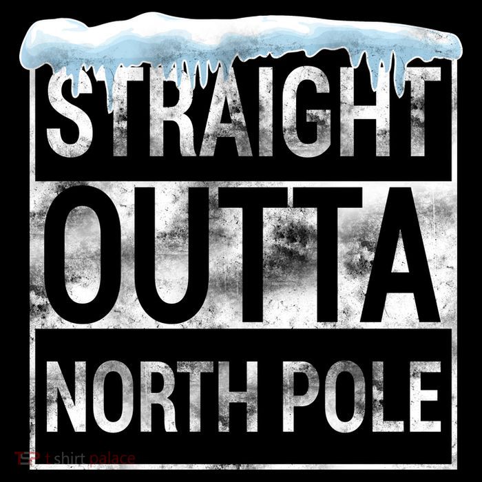 Straight Outta North Pole Funny Christmas Flatbill Hat