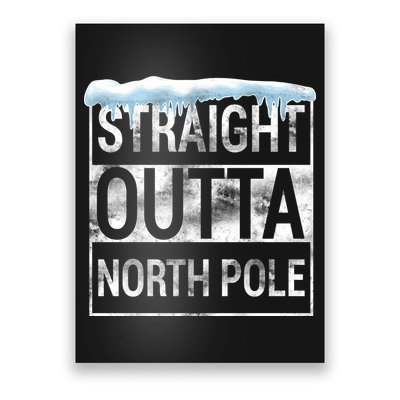 Straight Outta North Pole Funny Christmas Poster