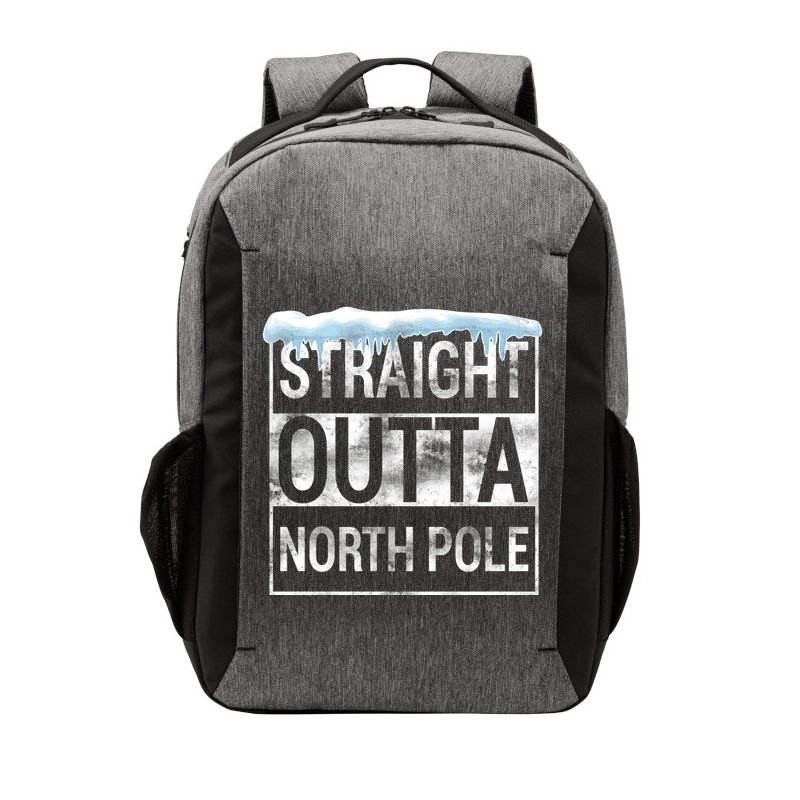 Straight Outta North Pole Funny Christmas Vector Backpack