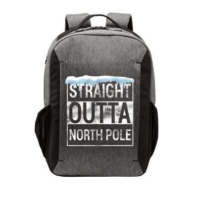 Straight Outta North Pole Funny Christmas Vector Backpack