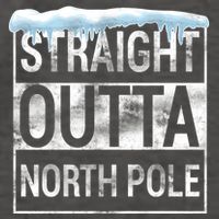 Straight Outta North Pole Funny Christmas Vector Backpack